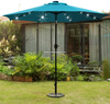 Uplion Manufacturer Patio Umbrella with Tilt Adjustment And Crank Lift System Garden Umbrella Solar LED Light Umbrella