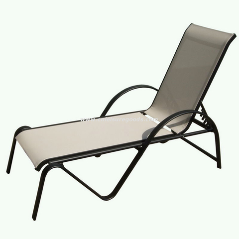 Uplion Outdoor Furniture S Shape Aluminum Chaise Lounge Garden Sunbed Beach Sun Lounger