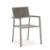 Uplion Outdoor Waterproof Plastic Wood Dining Chair With Armrest