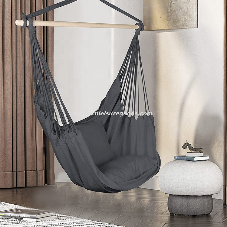 Uplion Hanging Hammock Chair Seat Cushions Included, Indoor Outdoor Single Seat Swing Chair