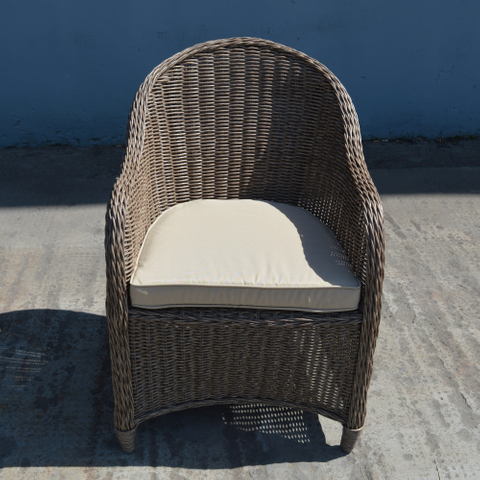 Uplion Garden Furniture Chair Single Dining Round Back Rattan Wicker Armchair