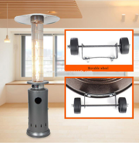 Luxury Outdoor Standing Gas Heater Glass Tube Garden Heater Durable Patio Heater