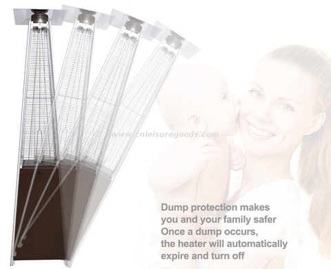 Outdoor Waterproof Tower Type Vertical Windproof Gas Radiant Tube Stainless Steel Courtyard Commercial Quartz Glass Tube Heater