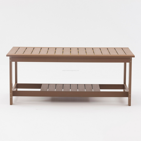 Uplion Patio Furniture Table Plastic Wood Bistro Table Outdoor Coffee Table