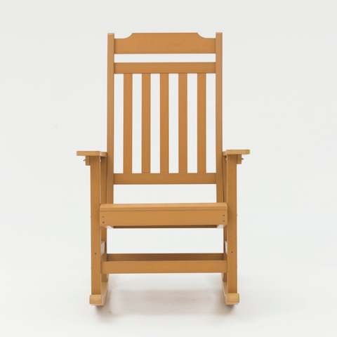 Uplion Outdoor Waterproof Chair Patio Plastic Wood Rocking Chair Rocking Adirondack Chair
