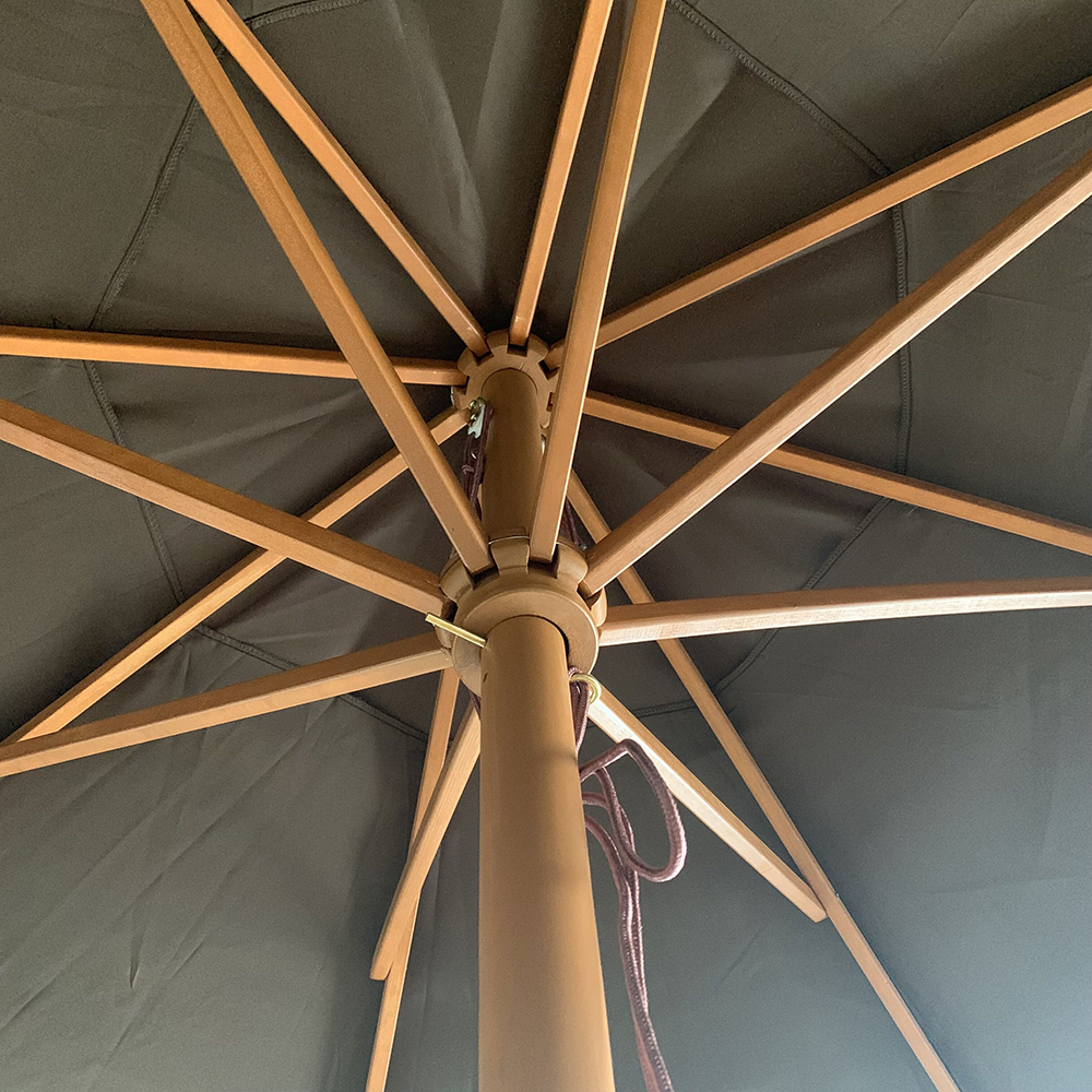 Uplion 10 ft Wooden Garden Table Umbrellas Market Parasol Outdoor Patio Umbrella