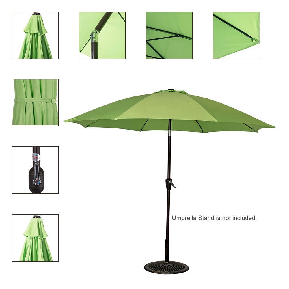 Uplion 2M Factory Price Garden Umbrella Outdoor Patio Sun Shade Center Pole Parasol Umbrella for Beach