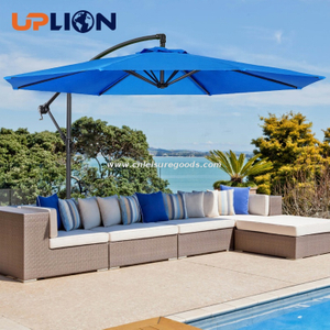Uplion Easy Tilt Adjustment 10ft Offset Hanging Market Patio Backyard Poolside Lawn Garden Umbrella
