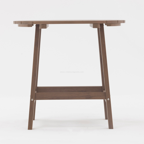 Uplion Factory Directed patio Outdoor coffee shop bar restaurant corner Table Plastic Wood round garden Table