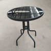 Uplion Top Outdoor Furniture Metal Patio Coffee Bistro Table Round Tempered Glass Garden Table