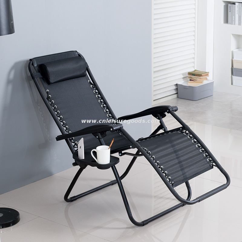 Uplion Outdoor Beach Lounge Chair Folding Chair Garden Sun Lounger Zero Gravity Chair