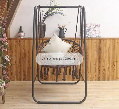 Uplion Outdoor Indoor Portable Steel Hammock Chair Hanging Hammock Swing Chair With Stand