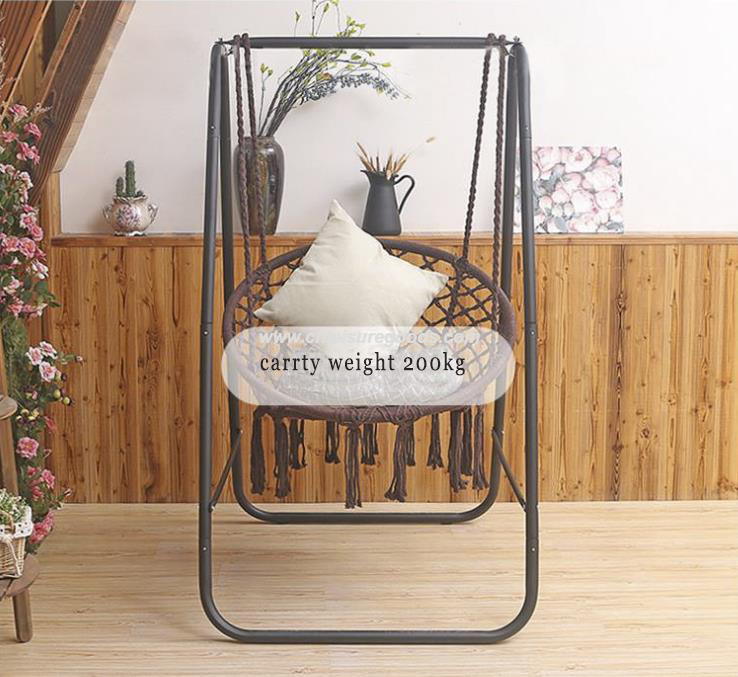 Uplion Outdoor Indoor Portable Steel Hammock Chair Hanging Hammock Swing Chair With Stand