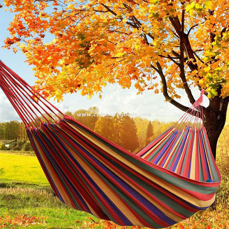 Uplion Portable Customized Outdoor Colorful Canvas Camping Hammock