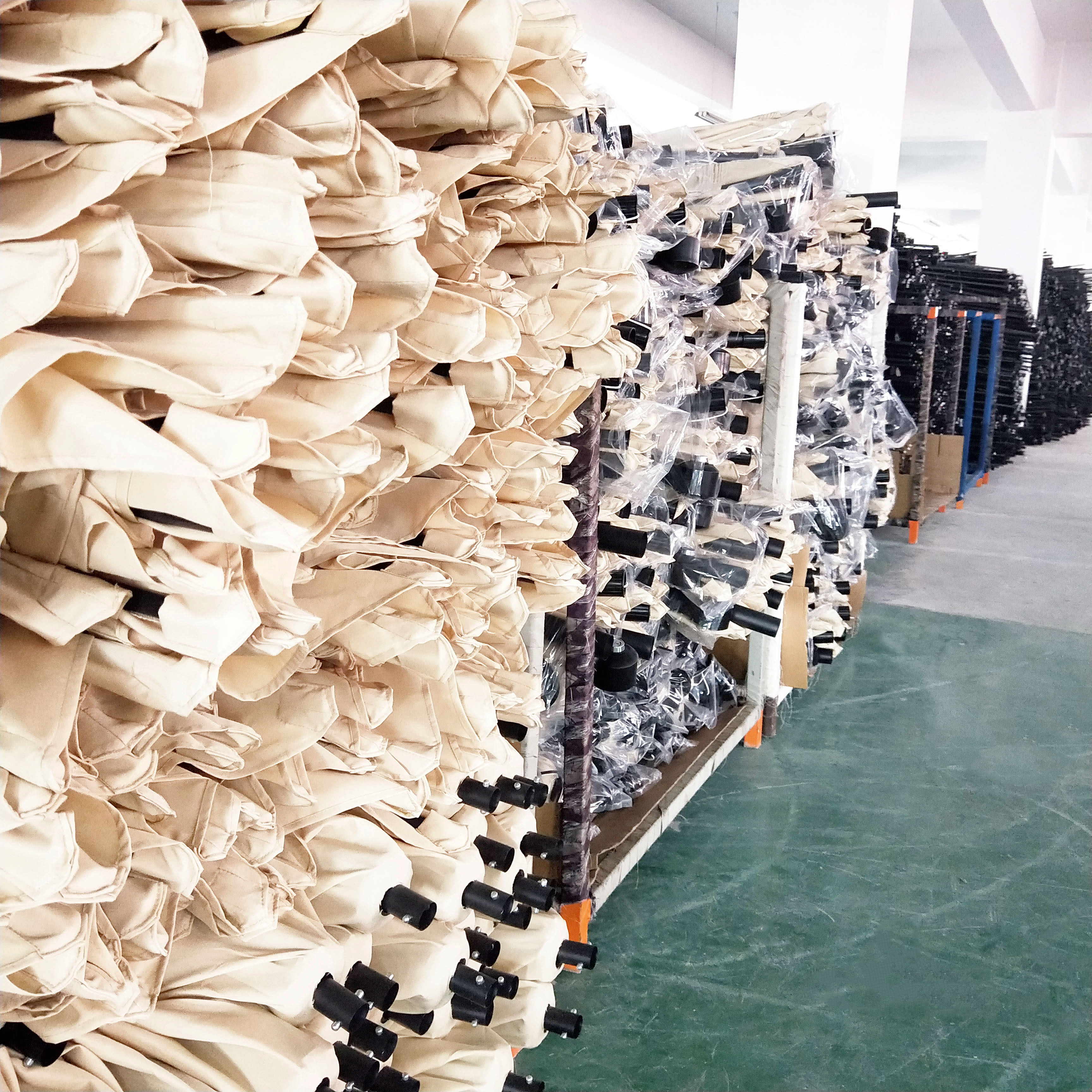 Factory and office setup for umbrellas