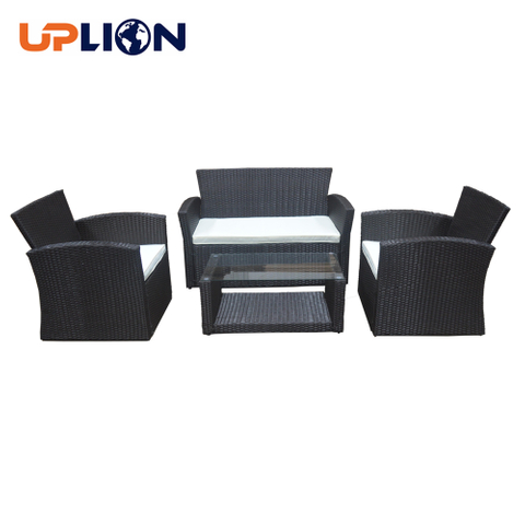 Uplion Modern rattan table and chair set wicker sofa set patio hand woven wicker furniture