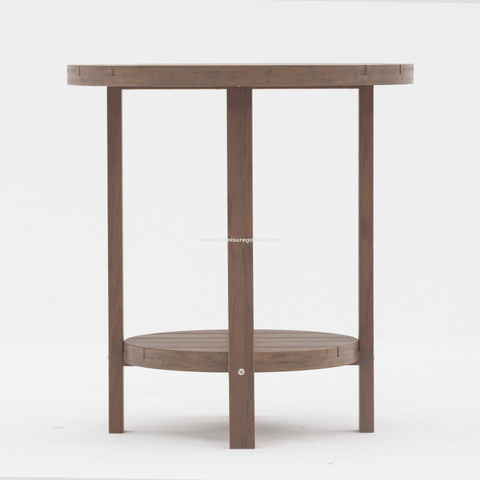 Uplion Outdoor Adirondack Chairside End Table with Storage Shelf Weather Resistant for Balcony Backyard Plastic wood Side table