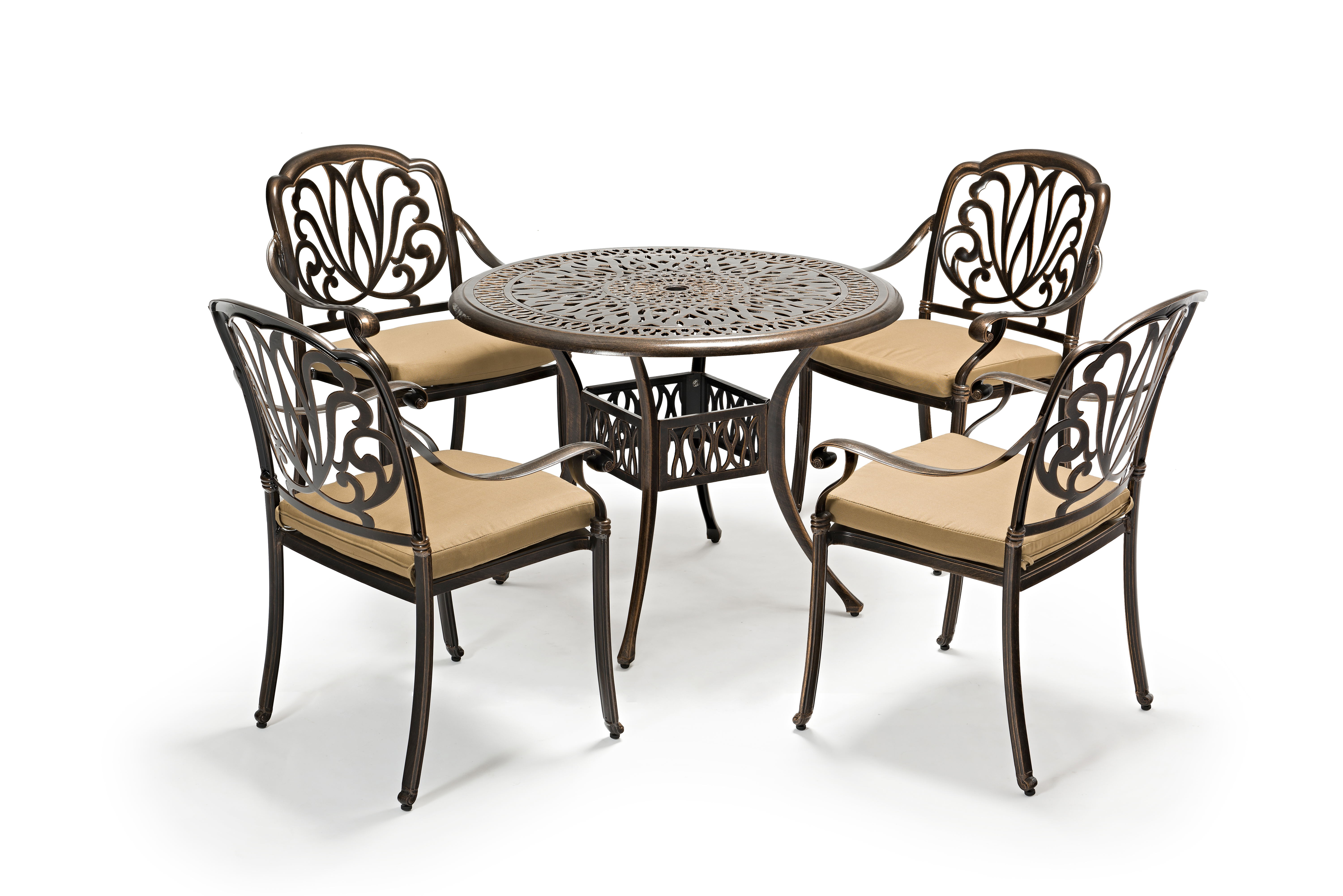 Uplion Modern patio garden poolside cast aluminum Table and chair