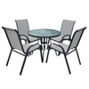 Uplion 4 Chairs Table Set Outdoor Patio Furniture