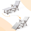 Uplion 7-Position Outdoor Chair Sunbed Beach Sun Lounger Garden Folding Aluminum Chaise Lounger