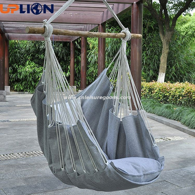 Uplion Outdoor Indoor Hammock Chair Cotton Portable Hammock With Pillow And Pocket Hanging Camping Hammock
