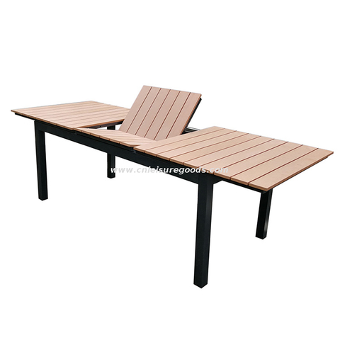 Uplion Extension Outdoor Furniture Plastic Wood Table