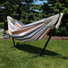 Uplion Cheap Outdoor Hammock with Stand Cotton Swings Garden Camping Portable Hammock