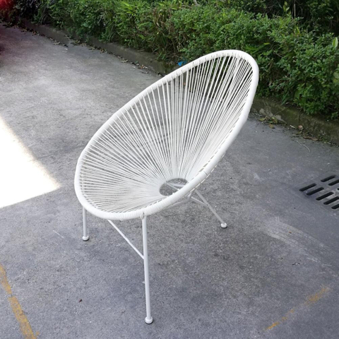 Uplion Outdoor Garden Leisure Steel frame Rattan Chair Bistro Acapulco Chair Egg Shaped Wicker Nest Chair