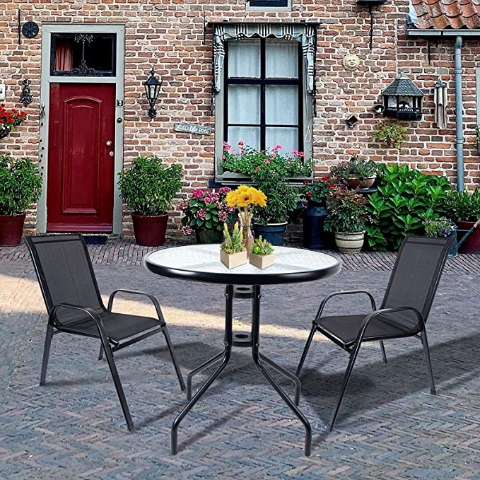 Outdoor patio patio garden metal table and chair furniture set