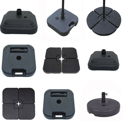 Uplion Black Center Pole Parasol Base Outdoor Patio Market Umbrella Stand