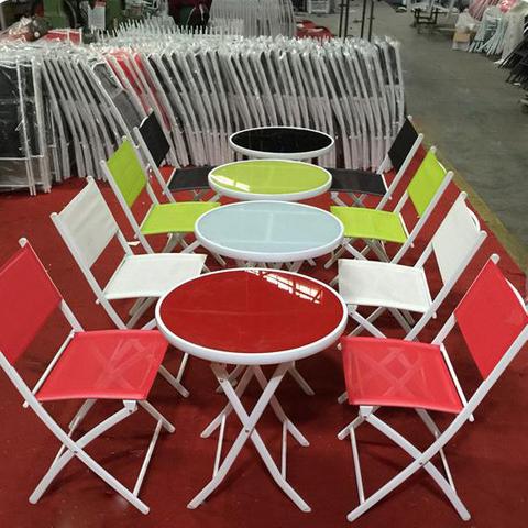 Uplion Cheap Metal Patio Folding Furniture 3 Piece Garden Bistro Set Garden Furniture Set