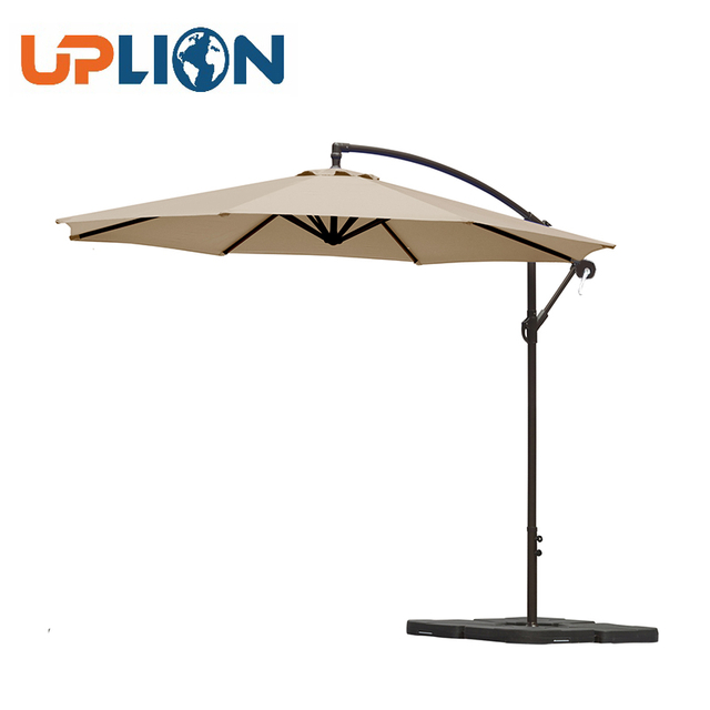 Uplion garden furniture Offset Cantilever Umbrella Outdoor market umbrella Hanging umbrella with Cross Base