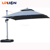 Uplion Patio Garden Furniture Double Square Offset Roma Umbrella Coffee Cantilever Outdoor Umbrella Parasol