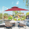 Heavy Duty Sun Umbrella for Garden Deck Pool Patio Outdoor Square Large Cantilever Windproof Umbrella