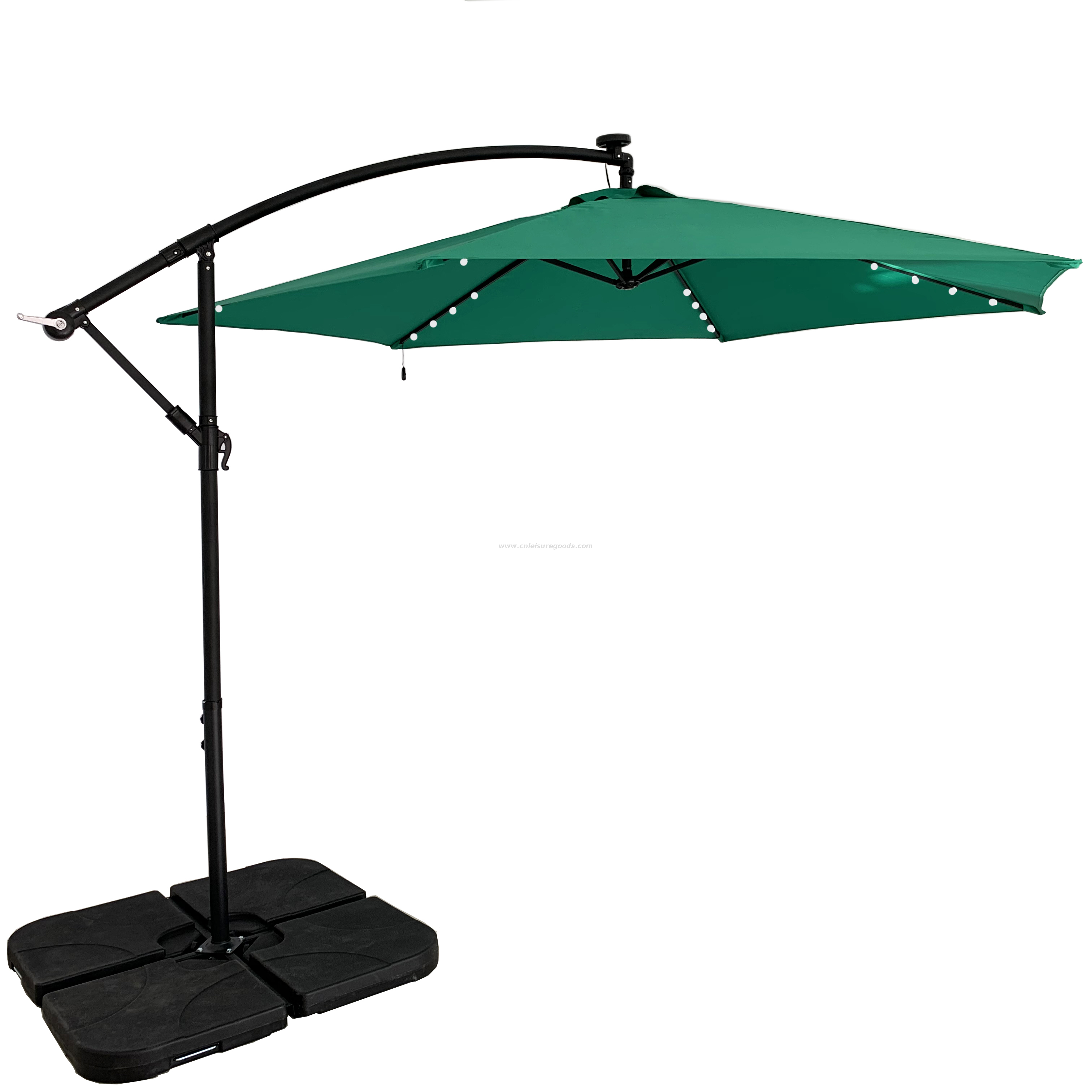 Business Sun Parasol Umbrella Solar LED Light Spot Outdoor Patio Umbrella