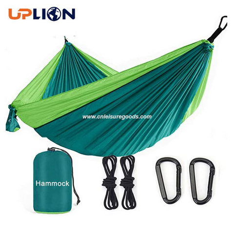 Uplion Camping Two Person Hammock For Outdoors Lightweight Breathable 210T Parachute Nylon Triple Stitched Durability Hammock