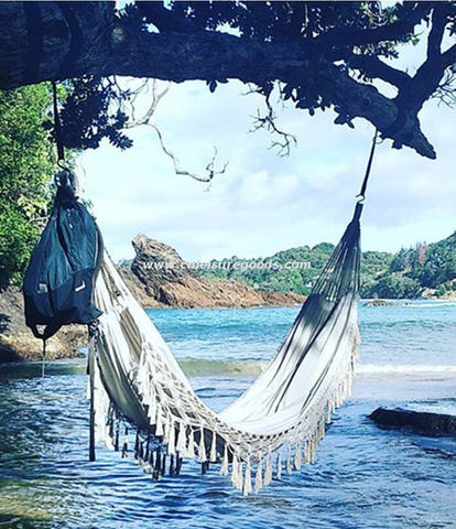 Uplion Luxury Patio Custom Handmade Cotton Hammock Outdoor Hanging Canvas Tassel Hammock