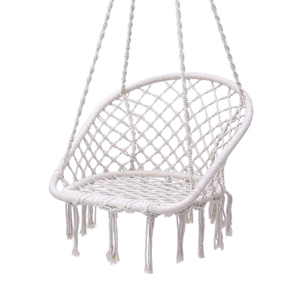Uplion Kids Or Adult Hanging Swing Chair Cotton Rope Tassel Macrame Hammock Outdoor Hammock Chair