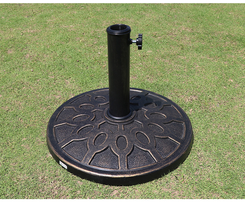 High Quality Garden Outdoor Parasol Umbrella Base Round Resin Plastic Umbrella Stand