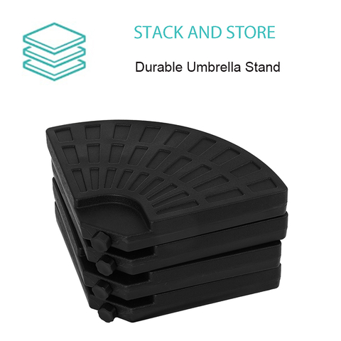 Uplion Cheap 4Pcs Fan Shaped Water or Sand Filled Umbrella Base Cantilever Offset Umbrella Base Stand