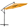 Uplion 3 Meters Large Commercial Garden Parasols with Solar Led Light Sun Umbrella Waterproof Outdoor Pool Banana Umbrella