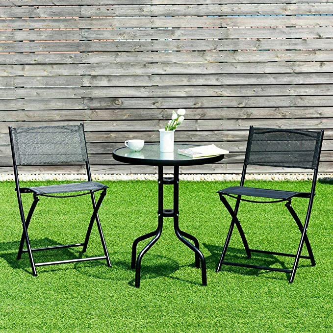 Outdoor patio garden backyard bistro table and chair furniture set