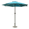 Aluminium Cafe Patio Outdoor Beach Furniture Umbrellas With Led Light