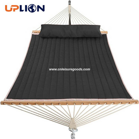 Uplion Wholesale Quilted Hammock With Sling Swing Bed Suspender Pillow Outdoor Padded Hanging Hammock