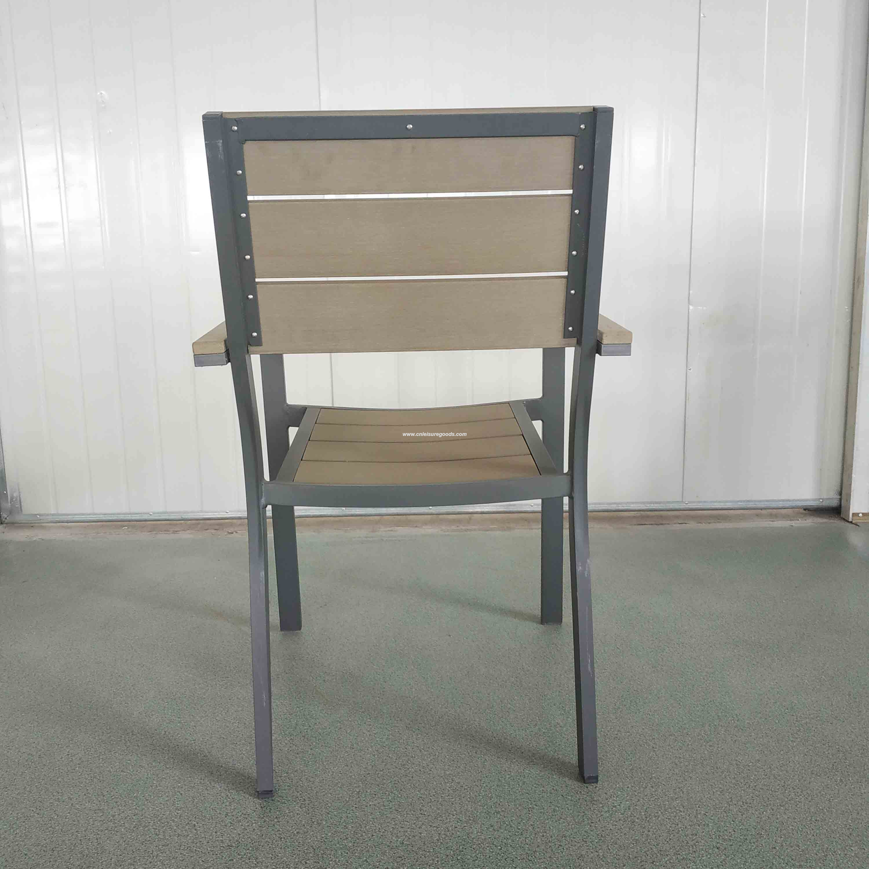 Uplion Garden Furniture Outdoor Restaurant Chairs Patio Plastic Wood Dinging Chair