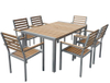 Uplion Luxury 6 Seats Dining Table Set Garden Furniture Set Patio Dining Table And Chairs Set