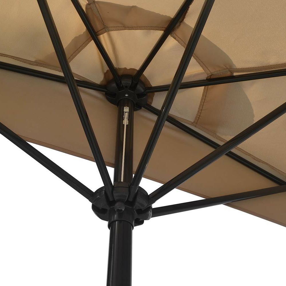 Uplion 9ft Sun Shade Outdoor Half Round Patio parasol Garden Bistro Wall Balcony Umbrella