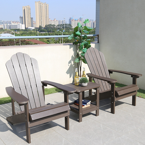 Factory Price Waterproof Folding Plastic Garden Patio Recycled Adirondack Chair Outdoor