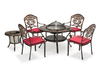 Uplion villa garden luxury cast aluminum BBQ table and chair furniture set